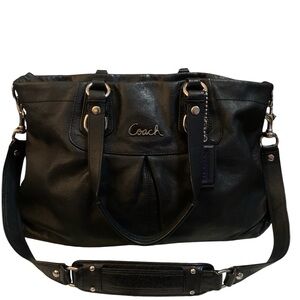 Coach Ashley Leather Carryall Black with dust bag